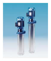 Submersible vertical electric pumps